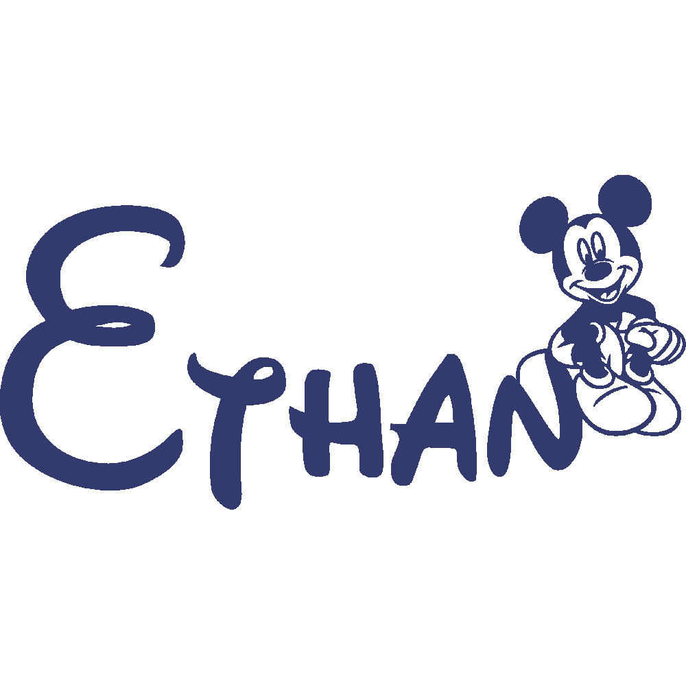 Muur sticker: aanpassing van Ethan Mickey