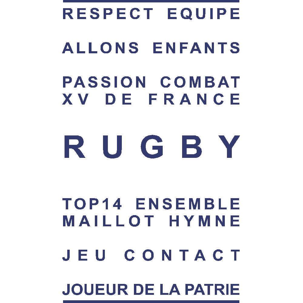 Wall sticker: customization of XV de France