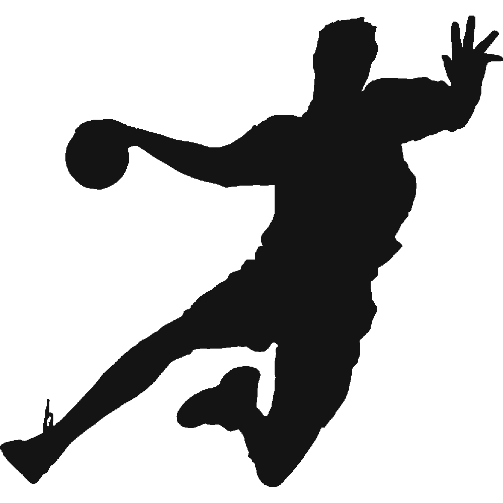 Muur sticker: aanpassing van Handball - Silhouette 2