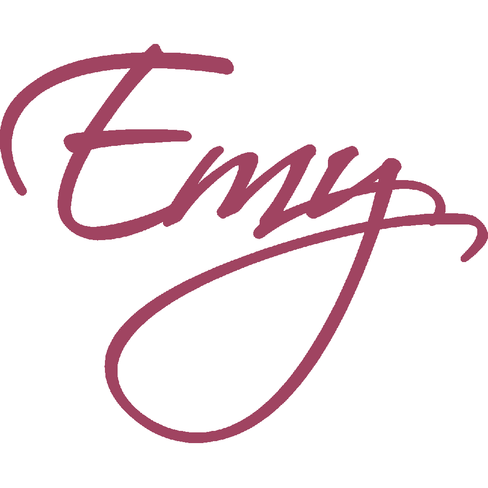 Muur sticker: aanpassing van Emy Script