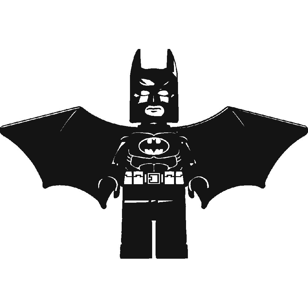 Muur sticker: aanpassing van Lego Batman