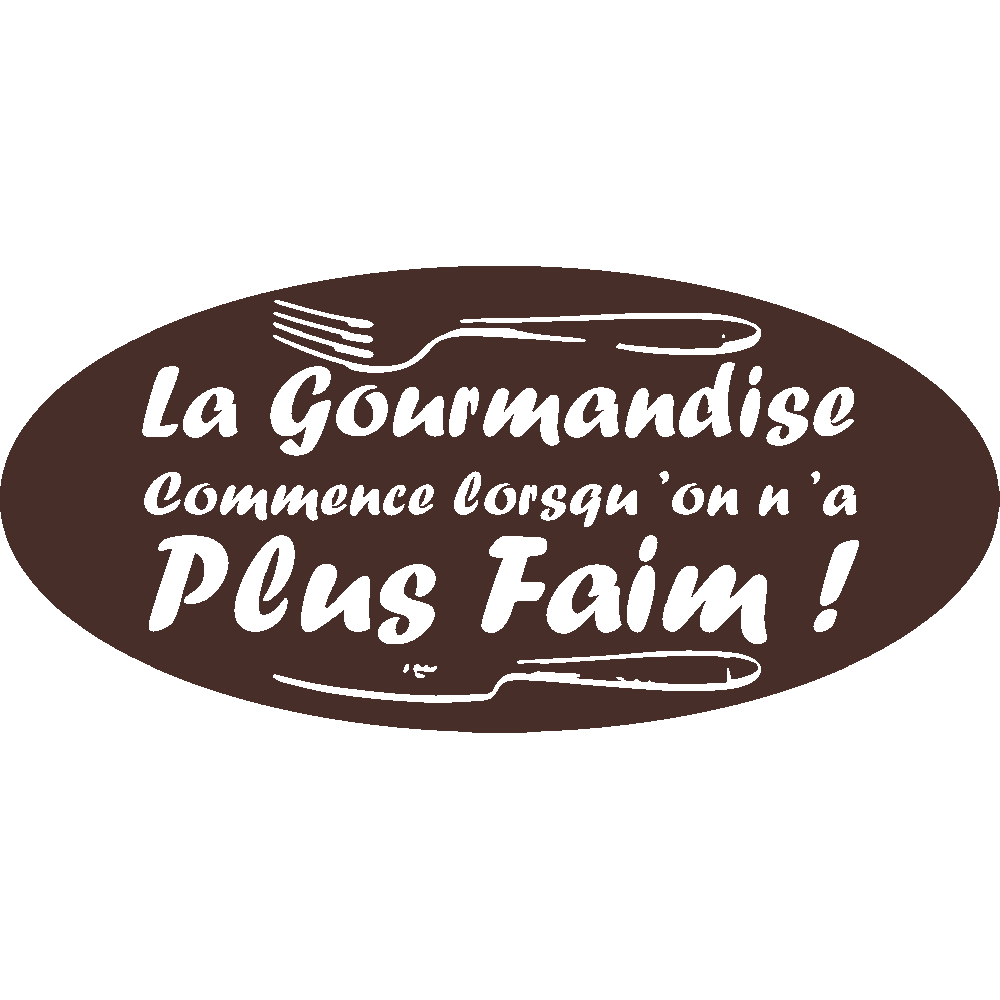 Sticker mural: personnalisation de La Gourmandise Commence...