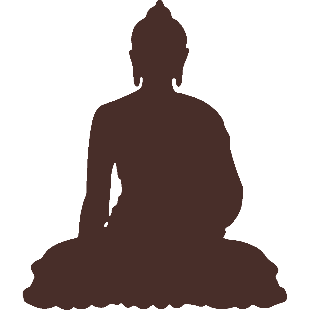 Muur sticker: aanpassing van Bouddha Silhouette