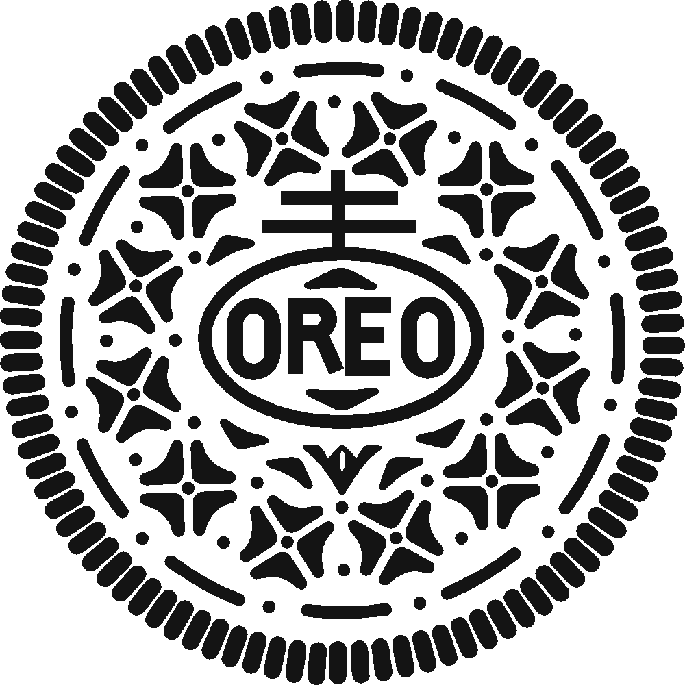 Muur sticker: aanpassing van Oreo