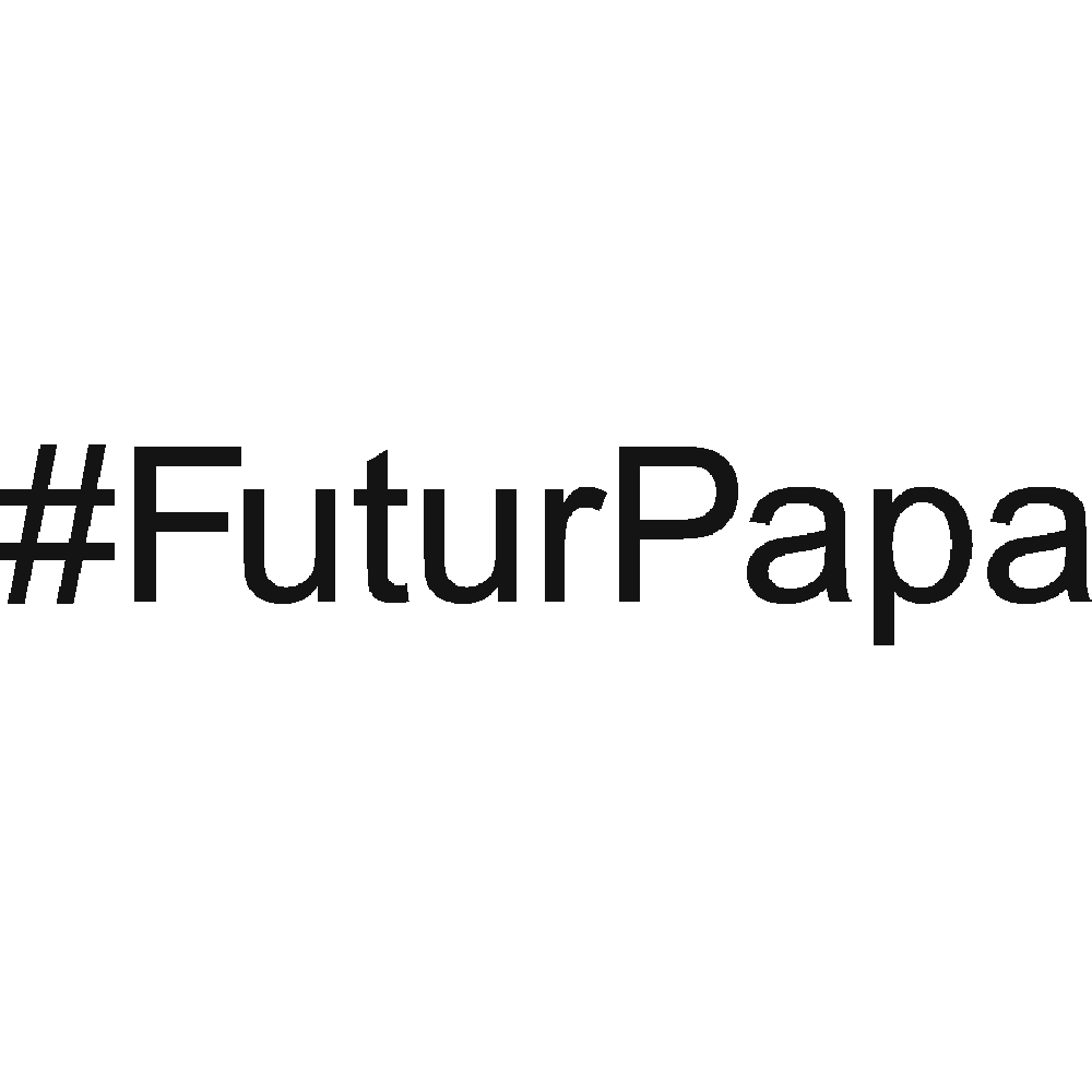 Sticker mural: personnalisation de Hashtag Futur Papa