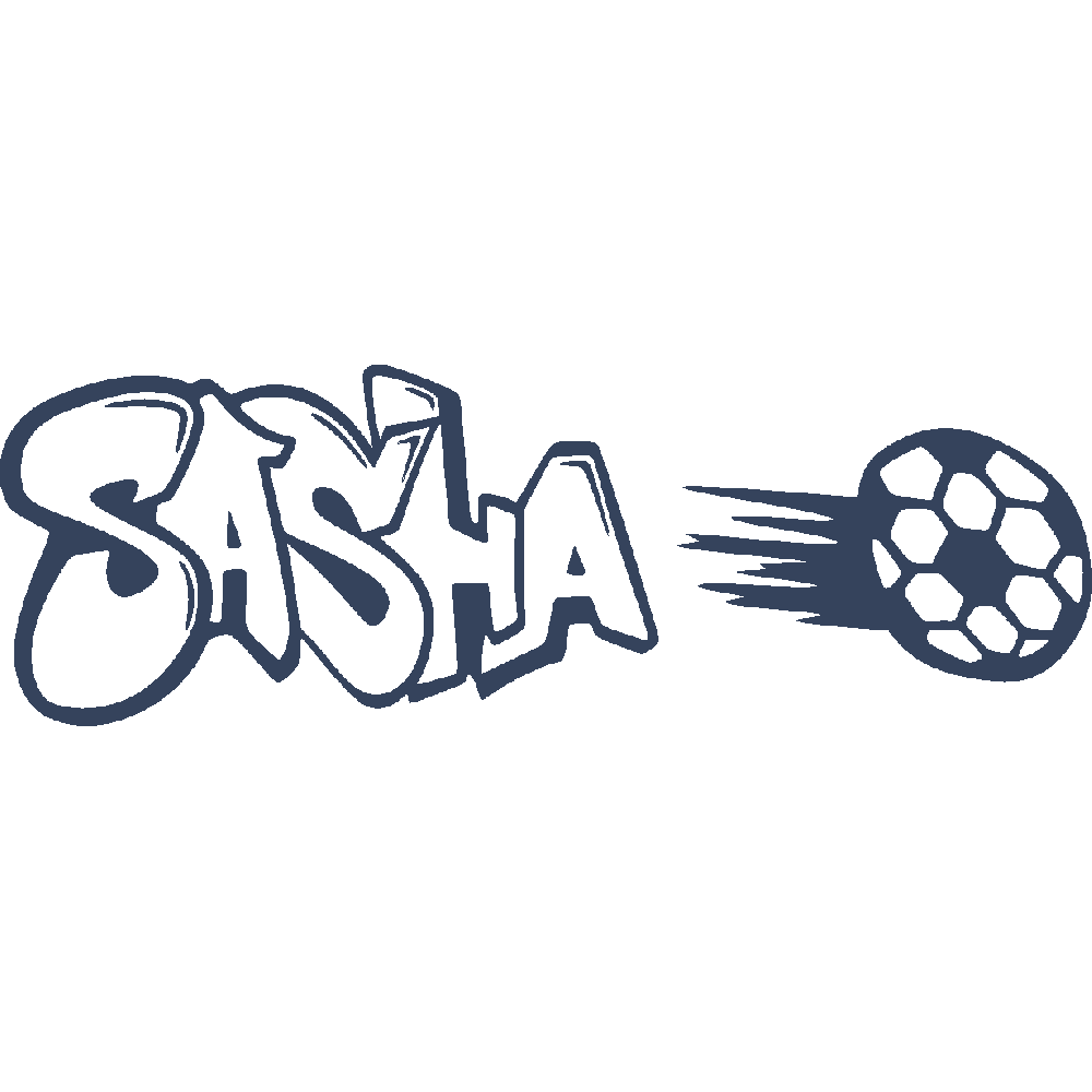 Sticker mural: personnalisation de Sasha Graffiti Football