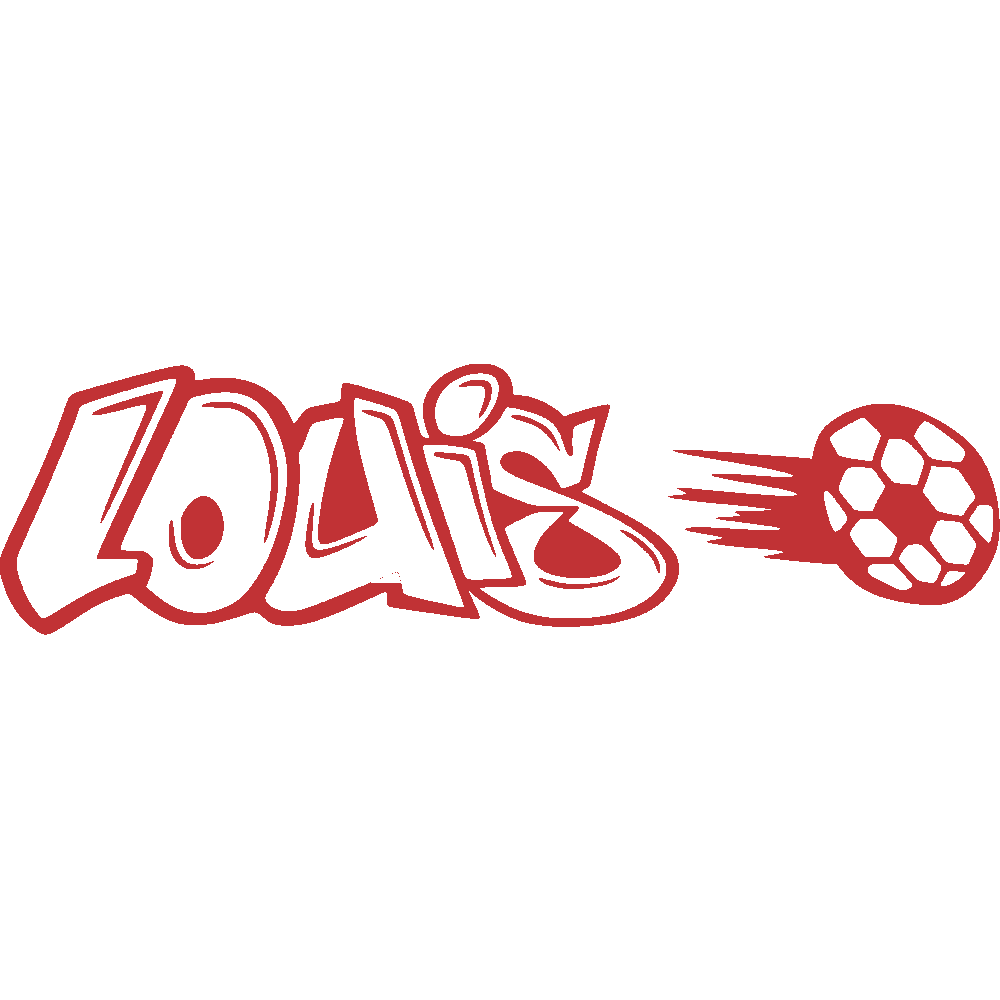 Sticker mural: personnalisation de Louis Graffiti Football