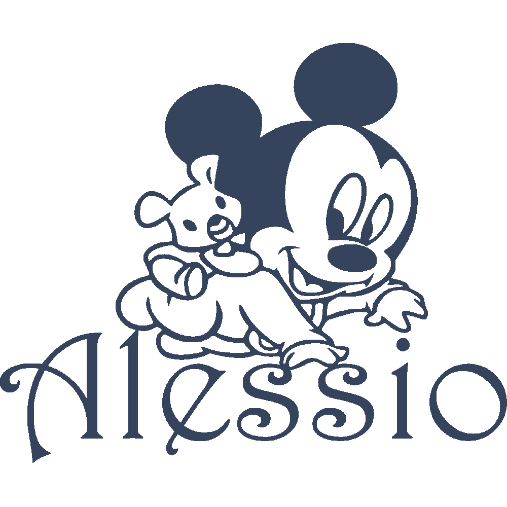 Sticker mural: personnalisation de Alessio Mickey Baby