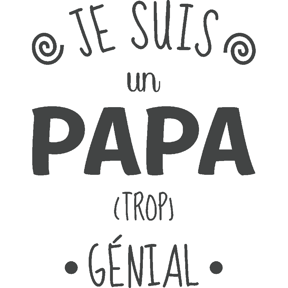Customization of T-Shirt  Papa Trop Gnial 