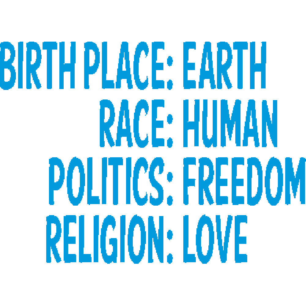 Personnalisation de T-Shirt  Earth Human Freedom Love 