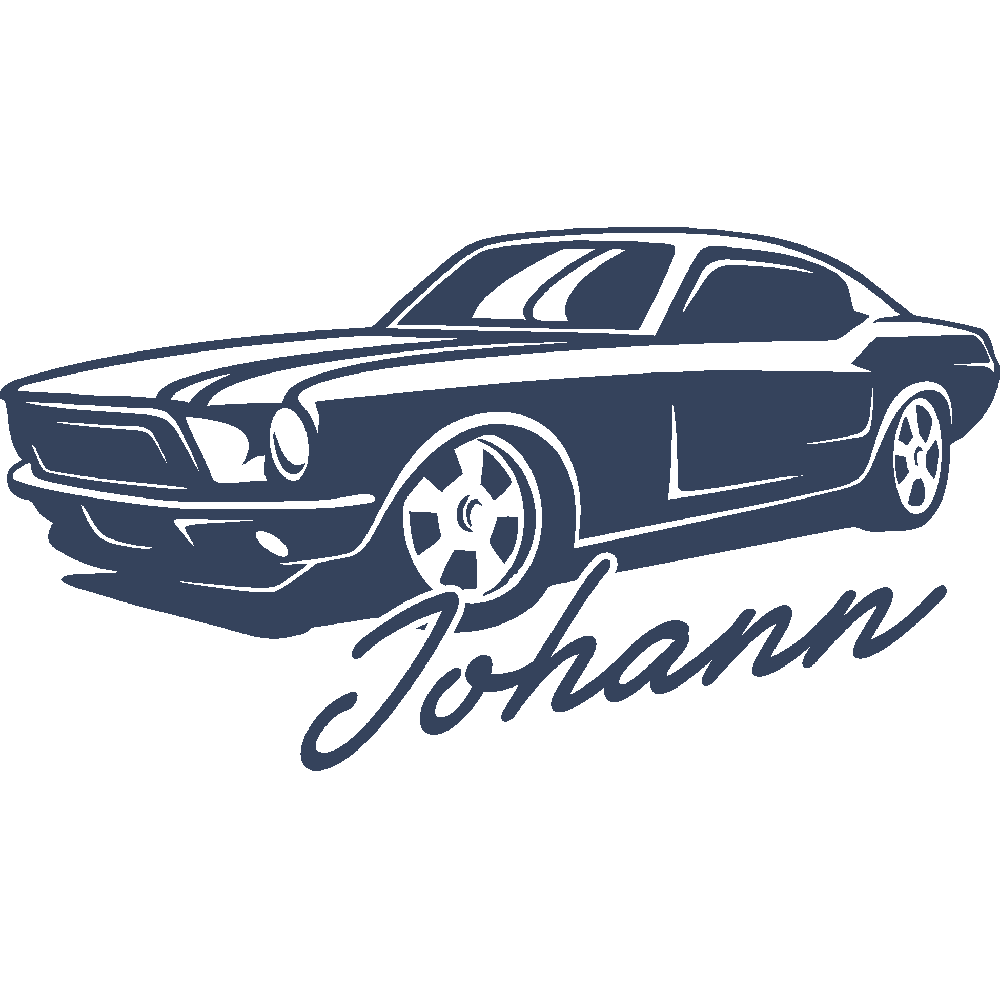 Wall sticker: customization of Johann Ford Mustang
