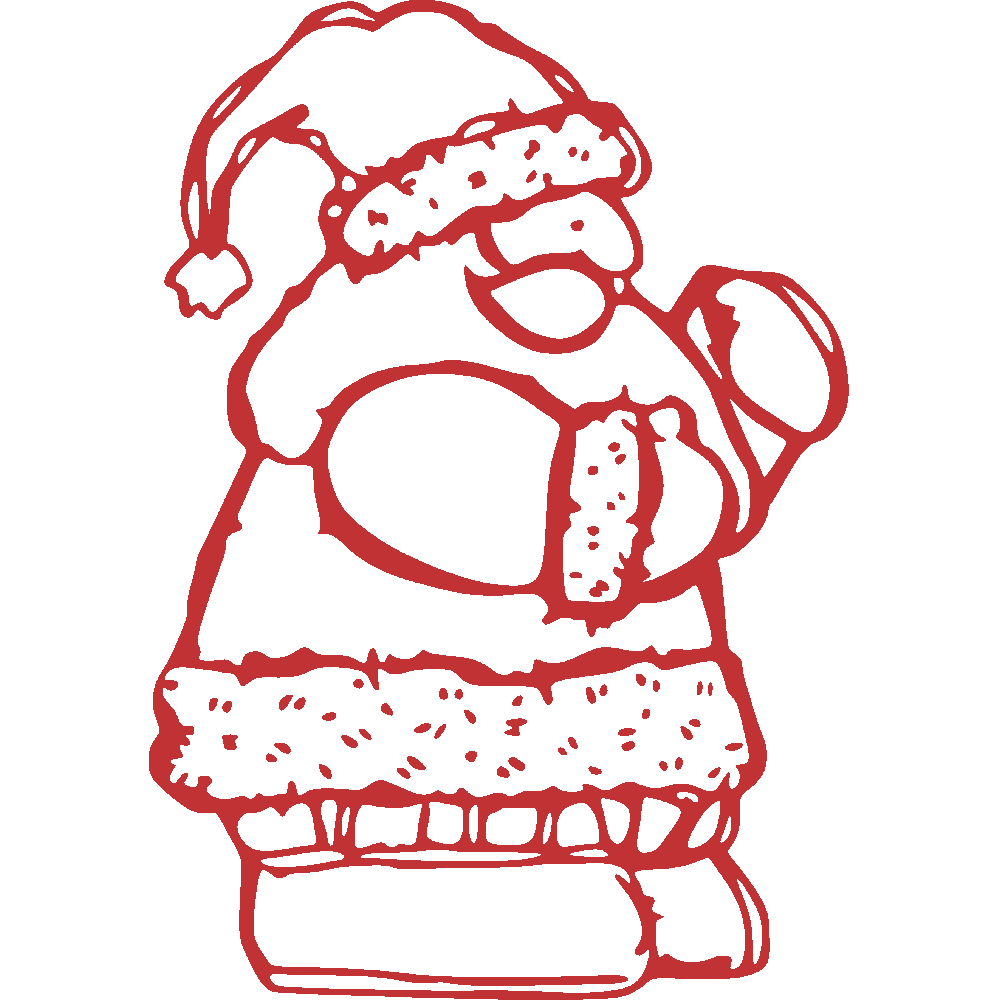 Muur sticker: aanpassing van Noël - Père Noël 2