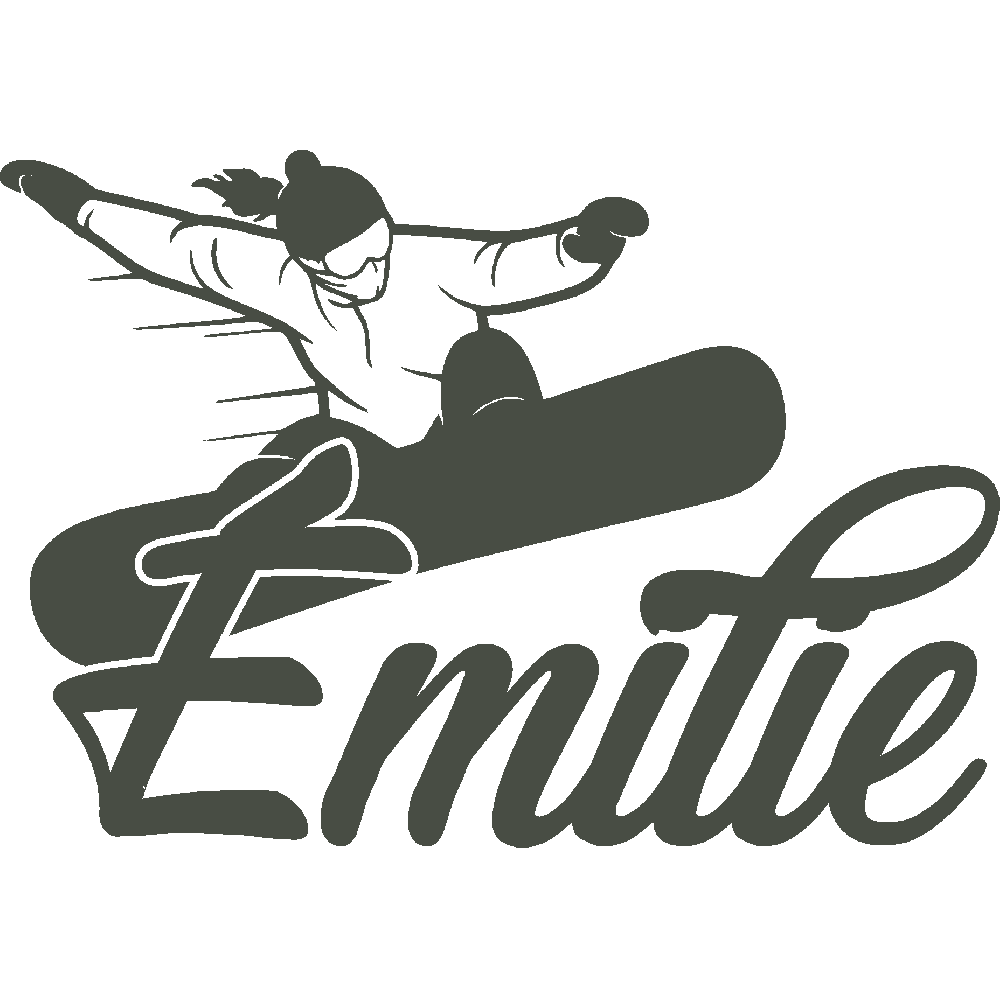 Wall sticker: customization of Emilie Snowboard Speed