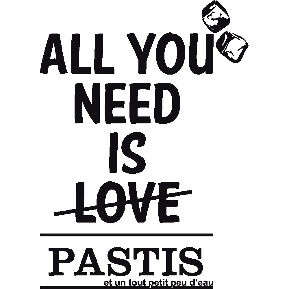 Personnalisation de T-Shirt  All we need is Pastis 