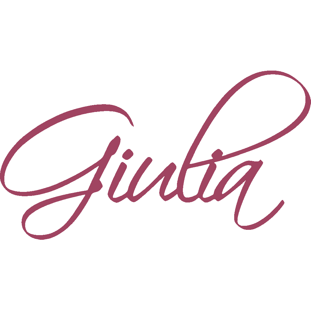 Muur sticker: aanpassing van Giulia Script