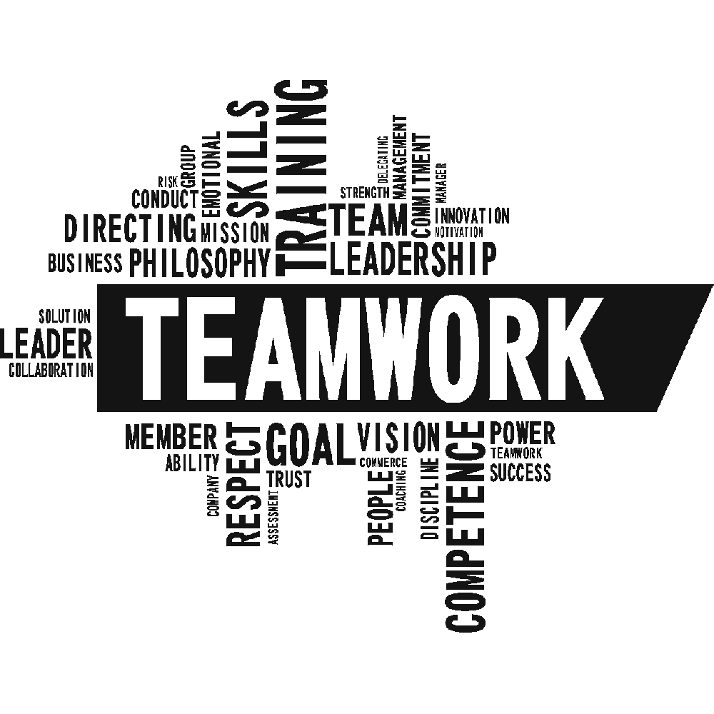 Muur sticker: aanpassing van Teamwork
