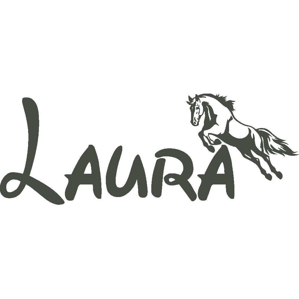 Wall sticker: customization of Laura Disney Cheval