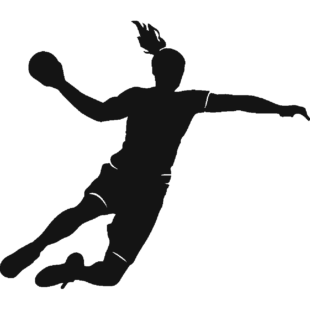 Sticker mural: personnalisation de Handball Girl 1