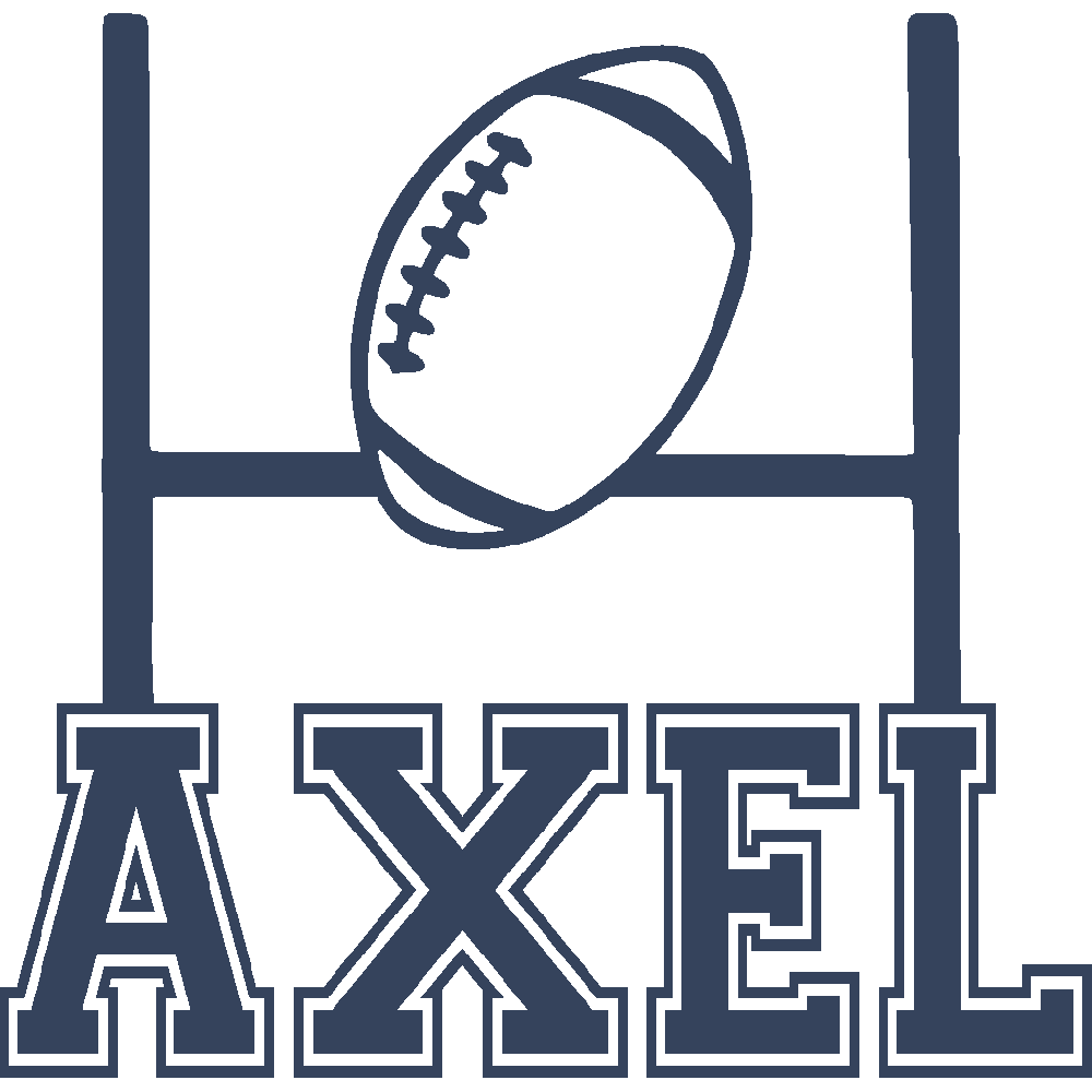 Wall sticker: customization of Axel Rugby