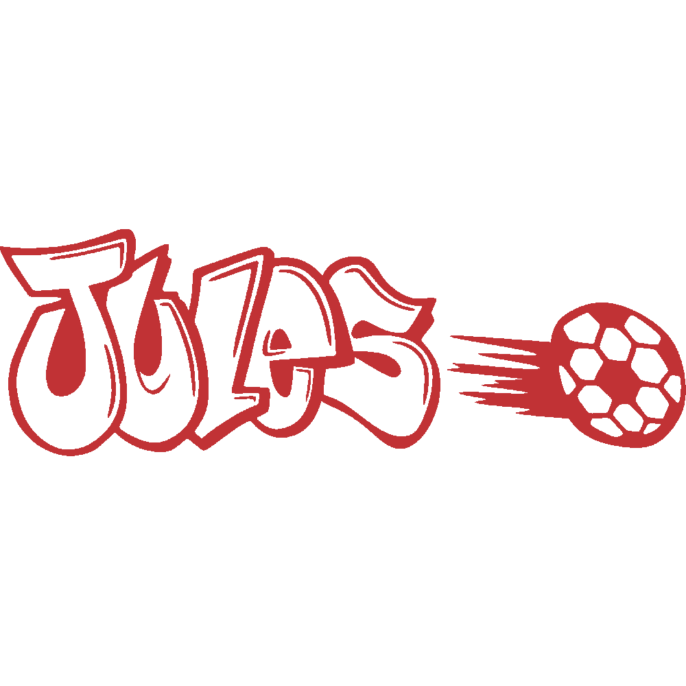 Muur sticker: aanpassing van Jules Graffiti Football