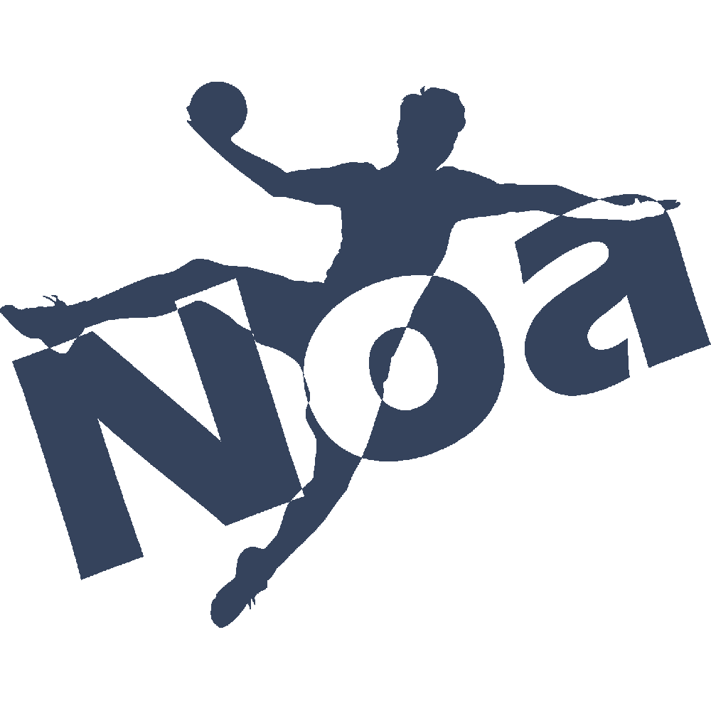 Sticker mural: personnalisation de Noa Handball