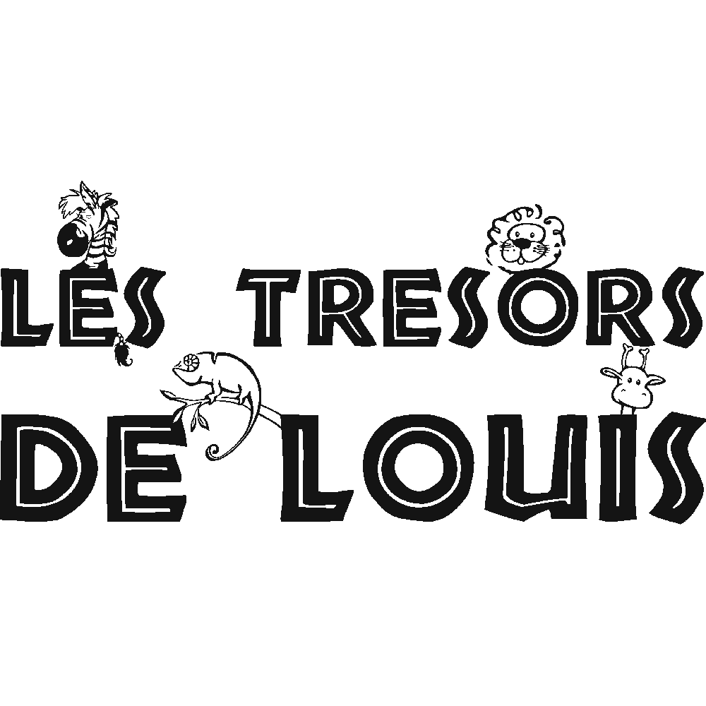 Sticker mural: personnalisation de Trsors de Louis - Jungle