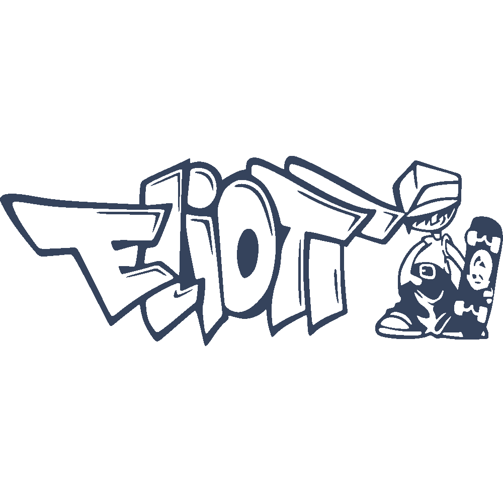 Wall sticker: customization of Eliott Graffiti Skater