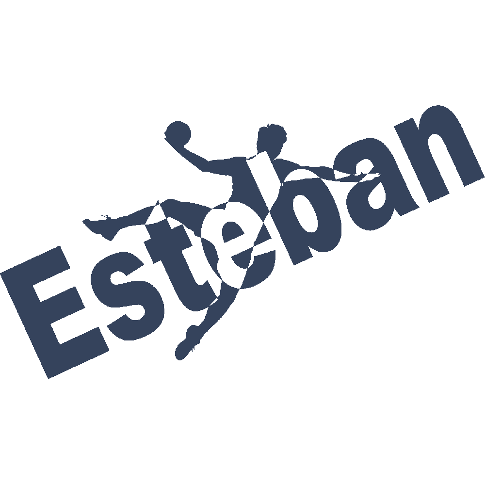 Muur sticker: aanpassing van Esteban Handball