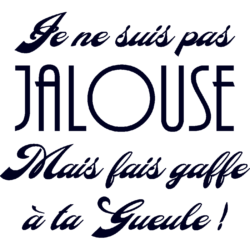 Personnalisation de T-Shirt  Jalouse 