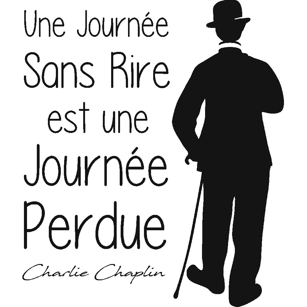 Sticker mural: personnalisation de Sans Rire Chaplin