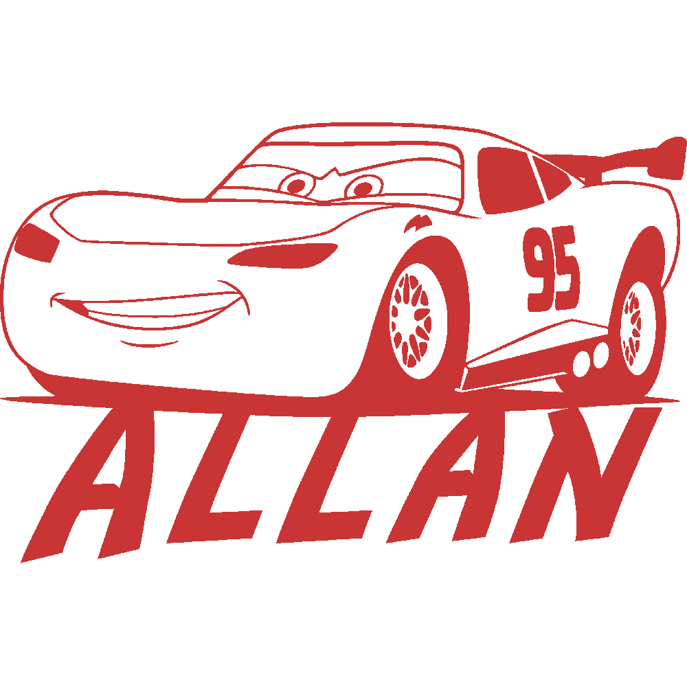 Muur sticker: aanpassing van Allan Cars