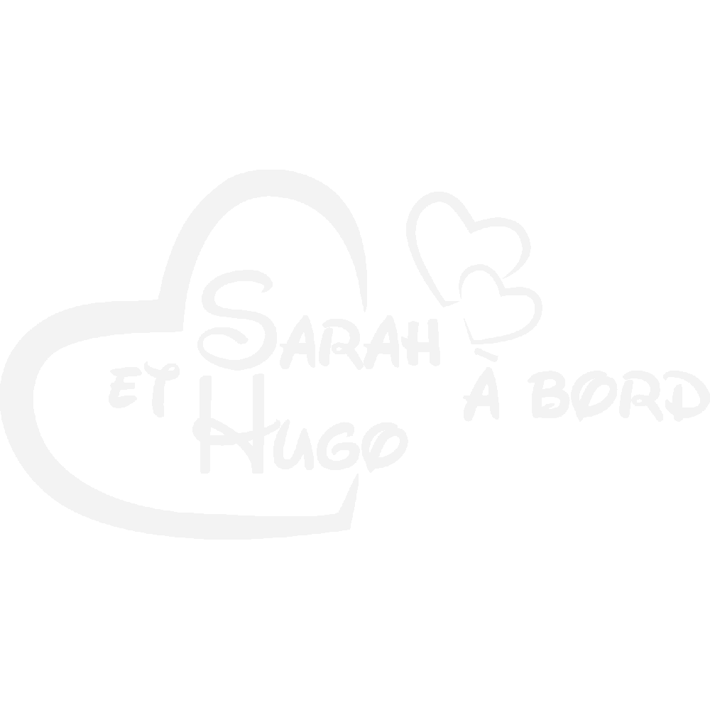 Sticker mural: personnalisation de Sarah et Hugo  Bord