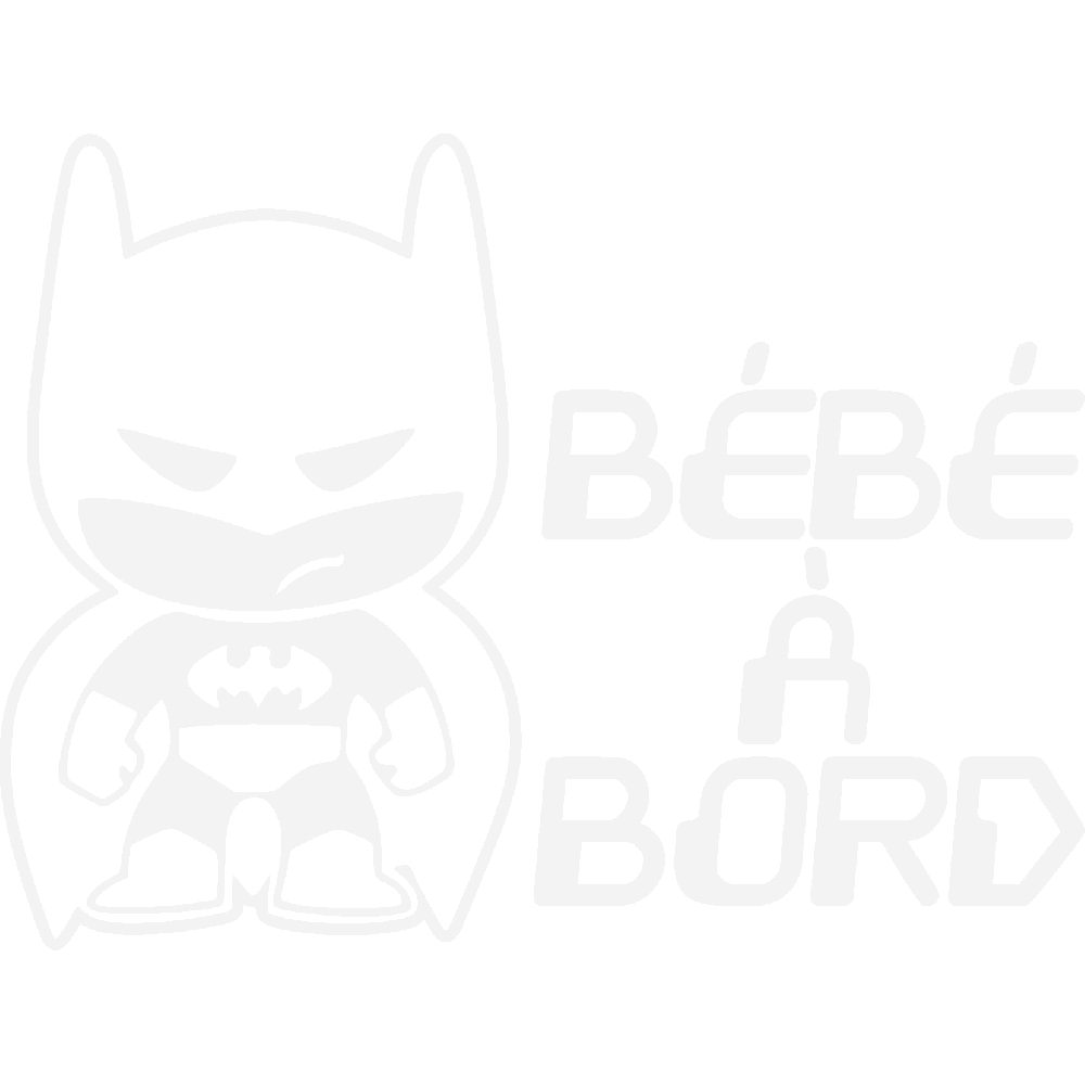 Sticker mural: personnalisation de Bb  bord - Batman