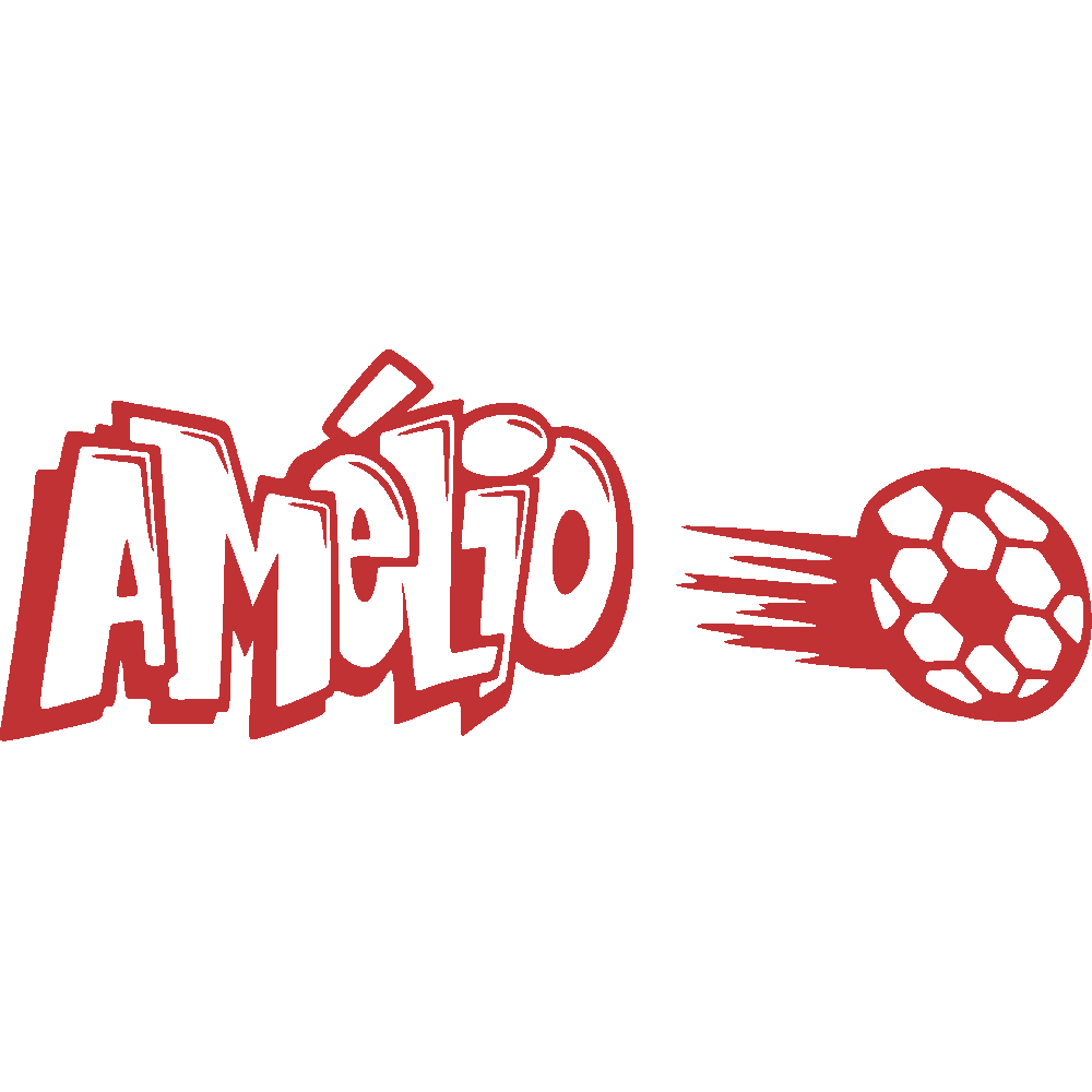 Sticker mural: personnalisation de Amlio Graffiti Football