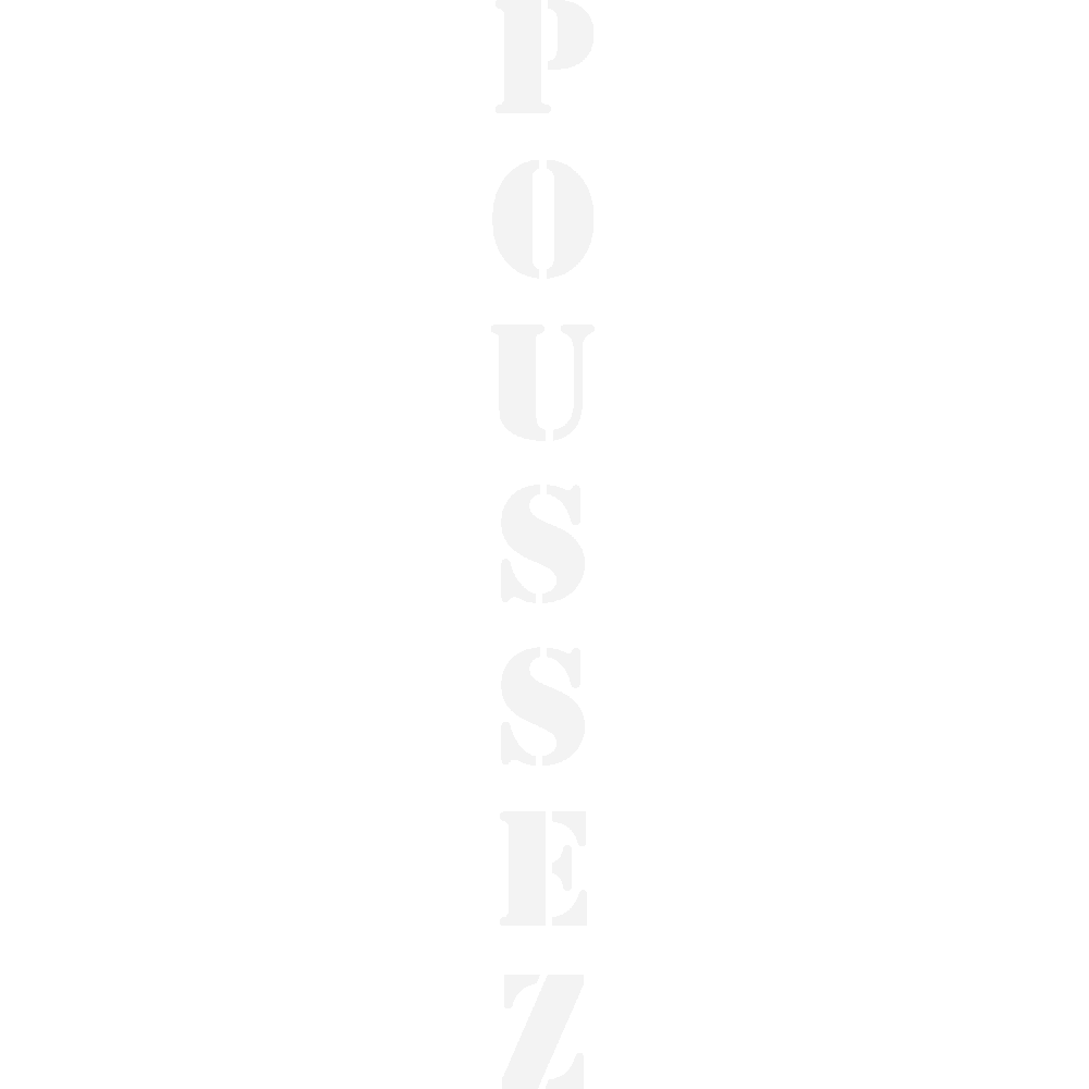 Muur sticker: aanpassing van Poussez - Stencil