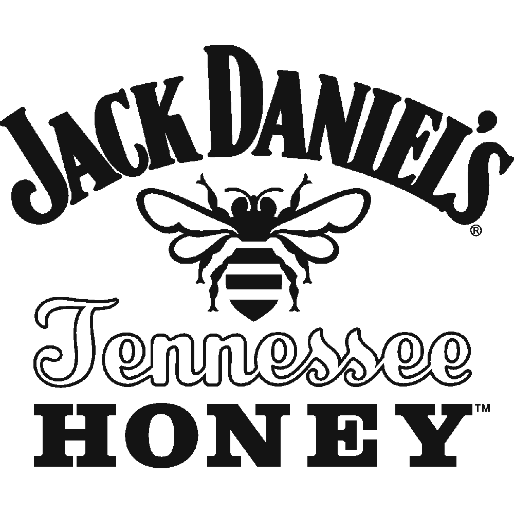 Muur sticker: aanpassing van Jack Daniel's Honey
