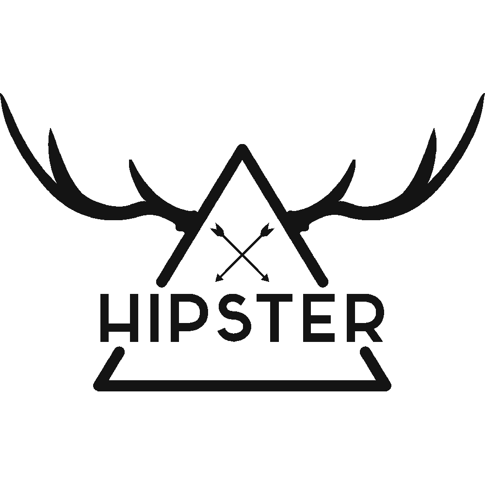 Muur sticker: aanpassing van Hipster 01