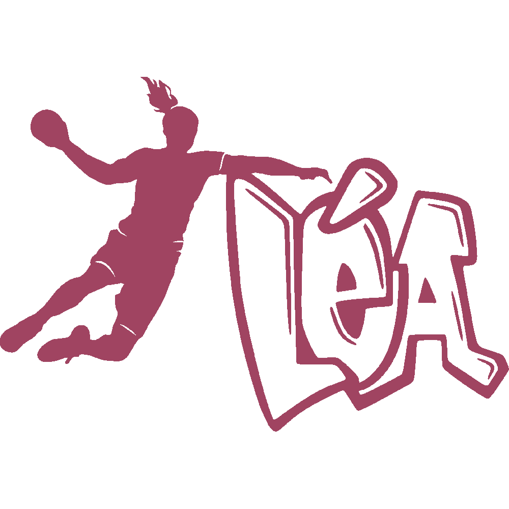 Muur sticker: aanpassing van La Graffiti Handball