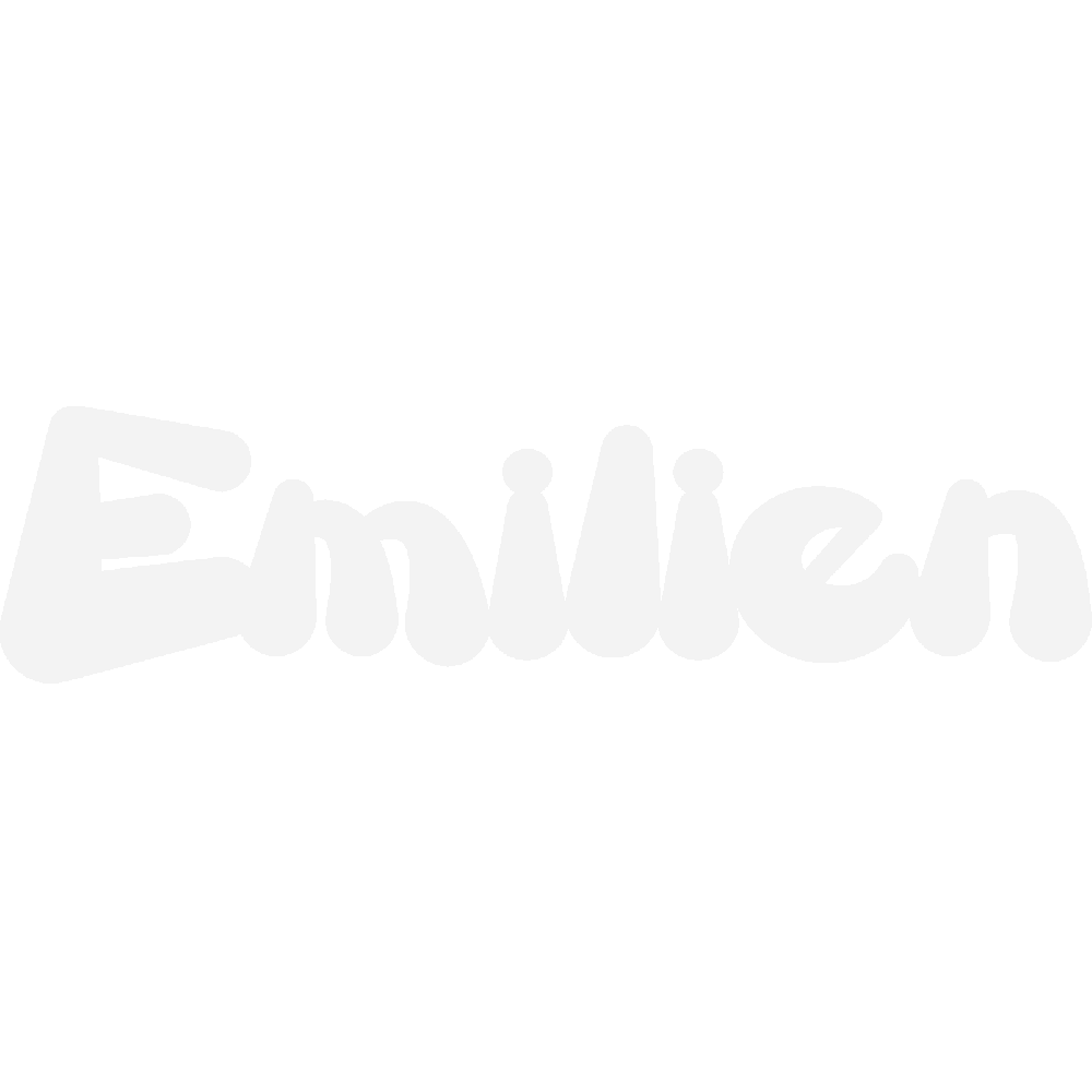 Wall sticker: customization of Emilien