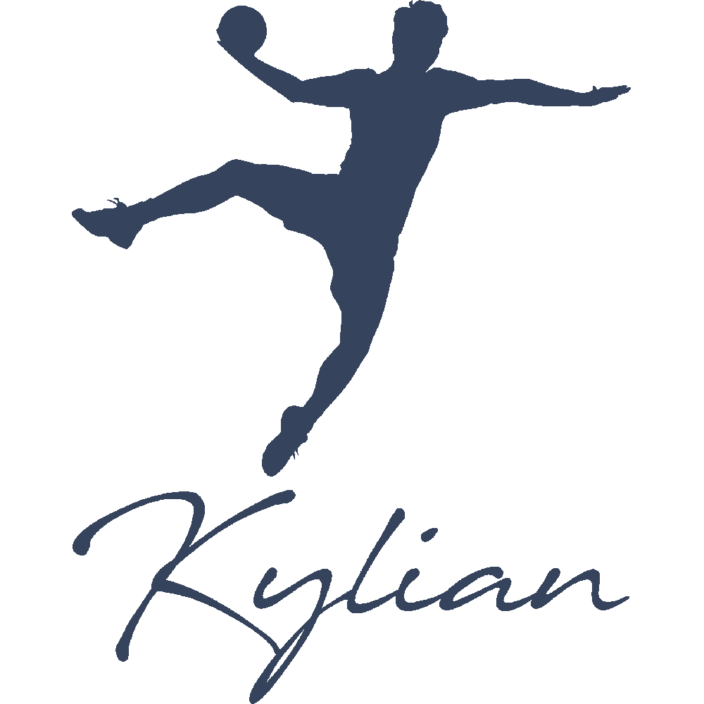 Sticker mural: personnalisation de Kylian Handball Silhouette