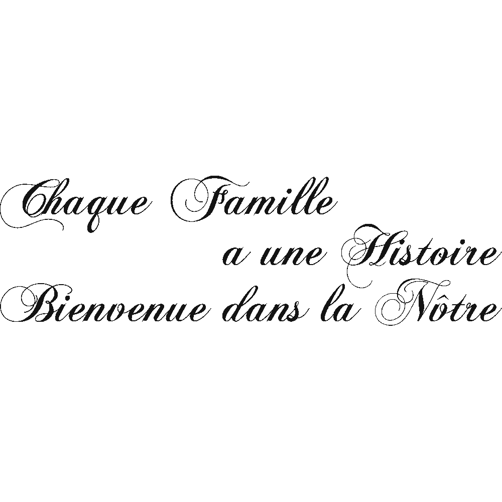 Wall sticker: customization of Chaque famille a une histoire...2
