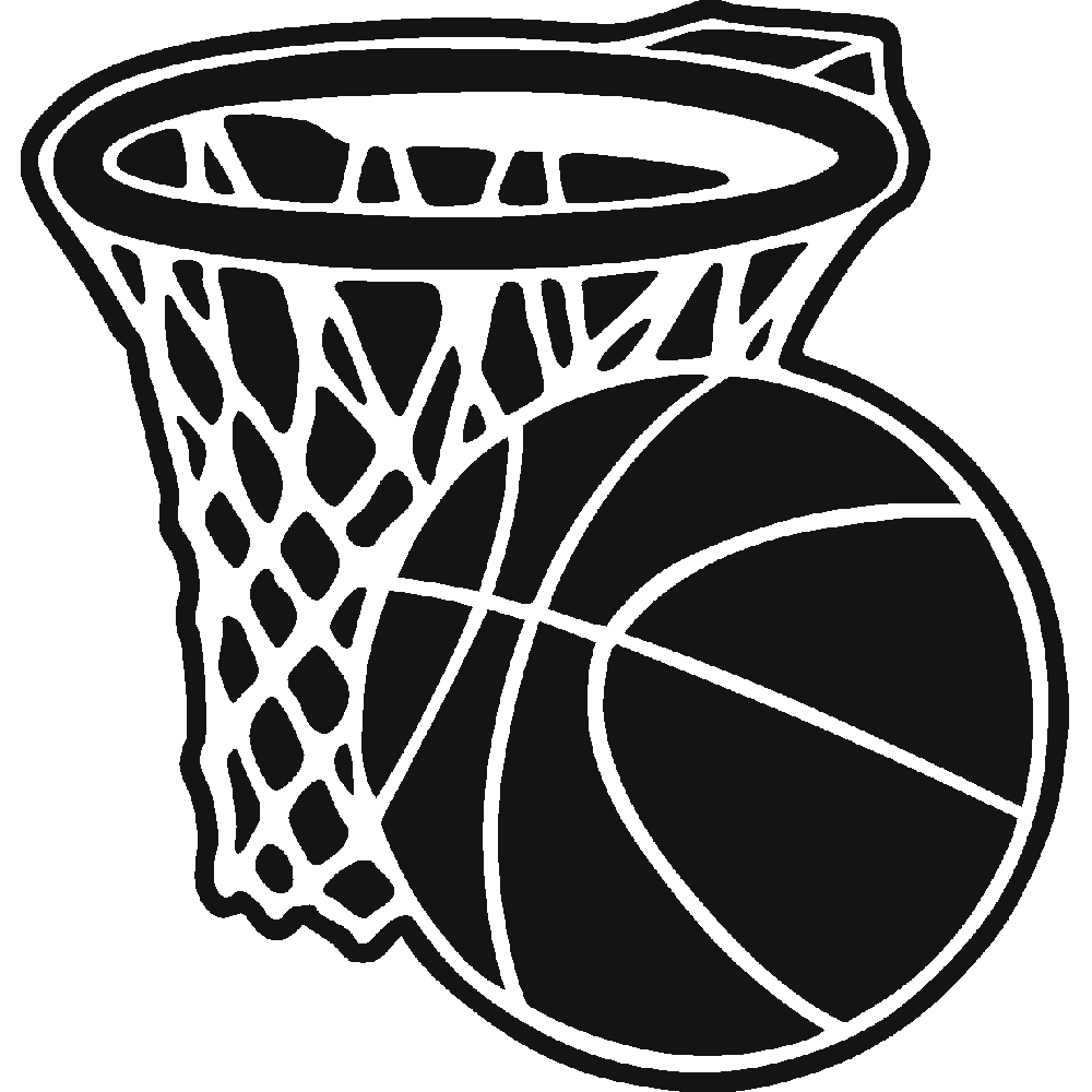 Sticker mural: personnalisation de Basket Ball - Panier
