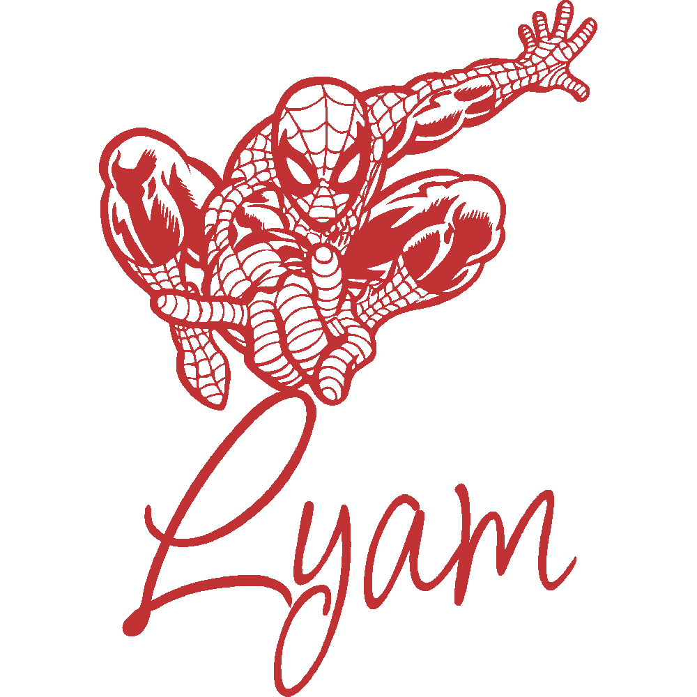 Sticker mural: personnalisation de Lyam Spiderman