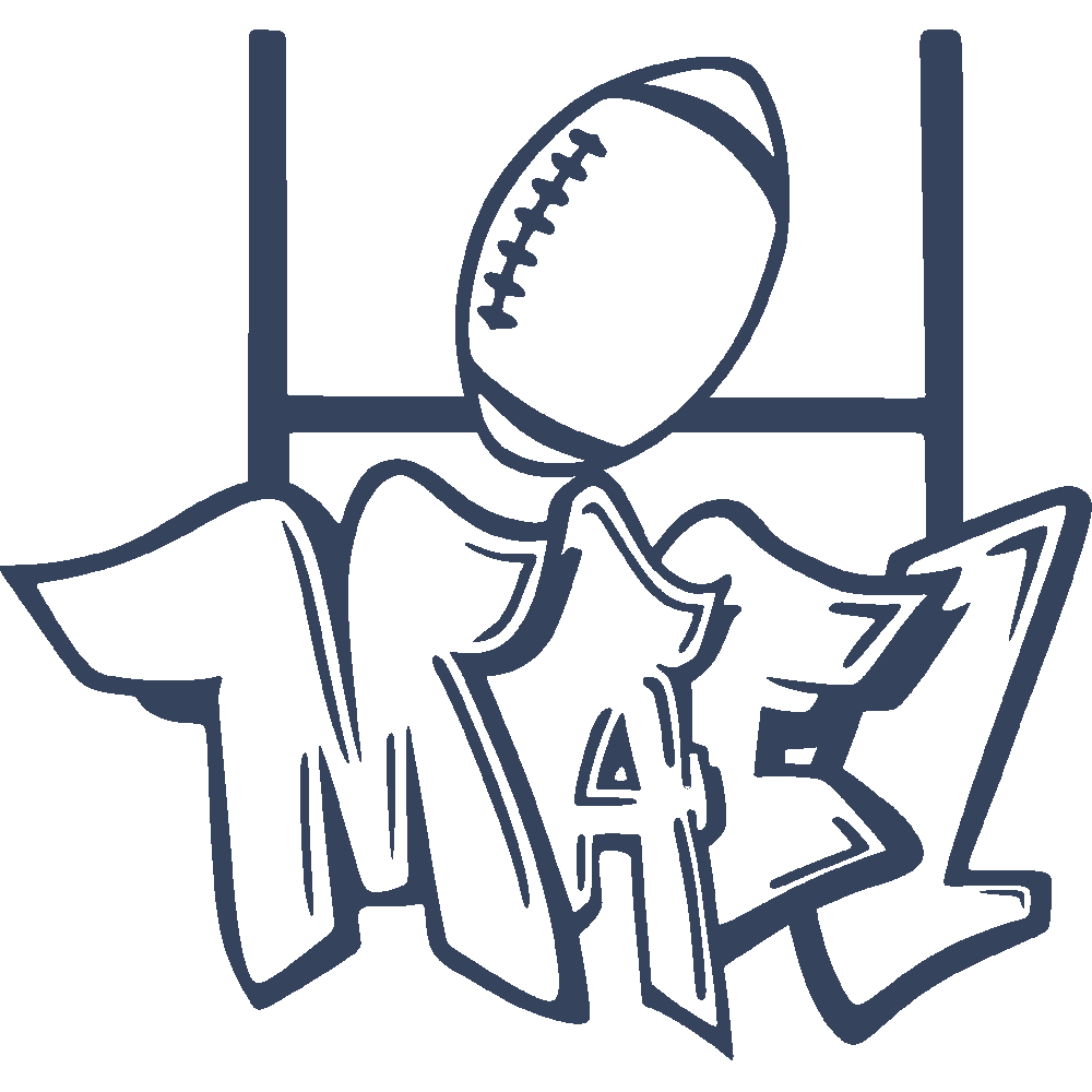 Wall sticker: customization of Mael Graffiti Rugby