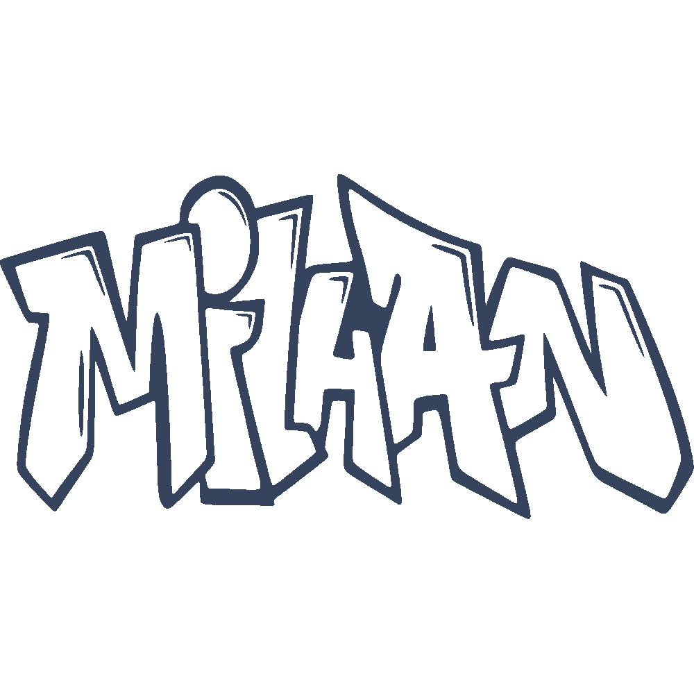 Muur sticker: aanpassing van Milhan Graffiti