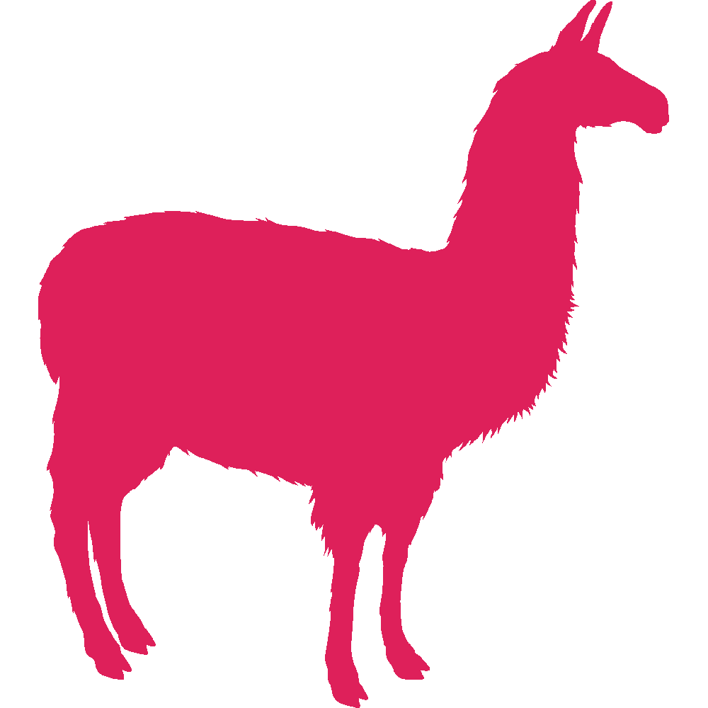 Muur sticker: aanpassing van Lama