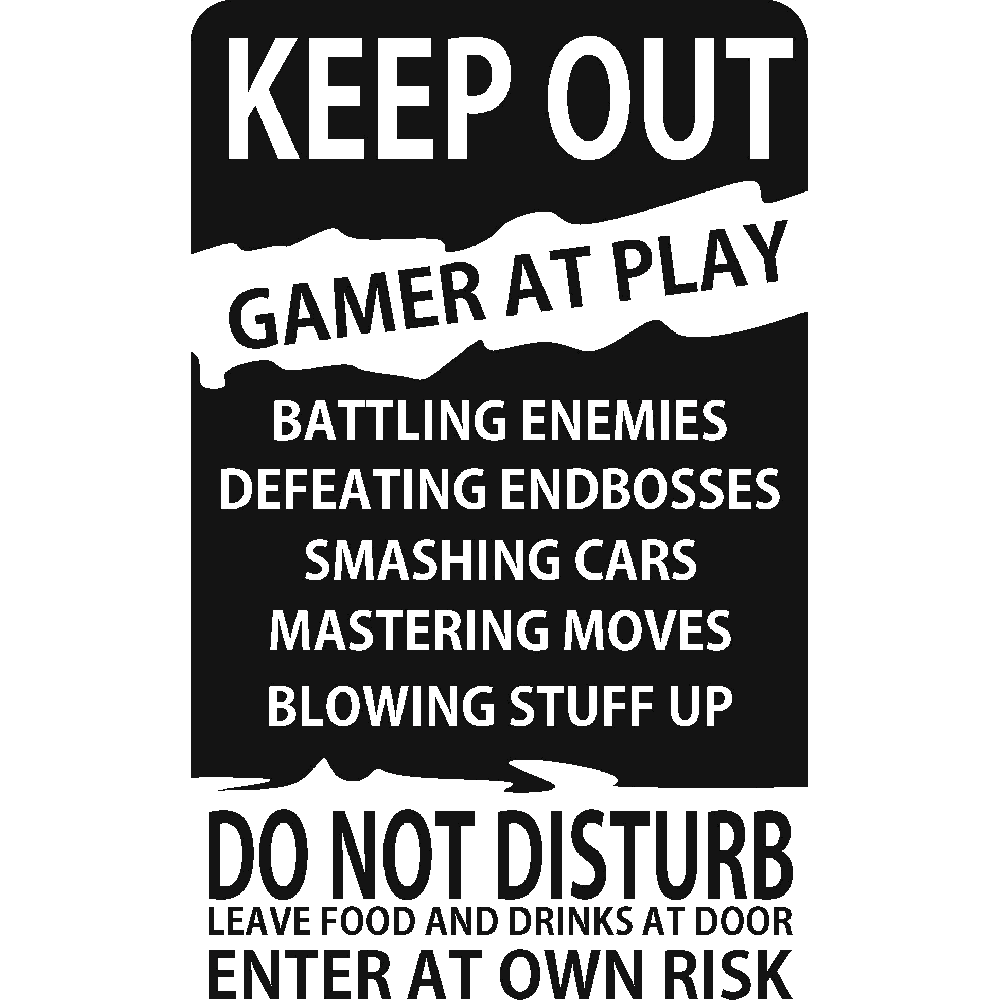 Wall sticker: customization of Keep Out 2