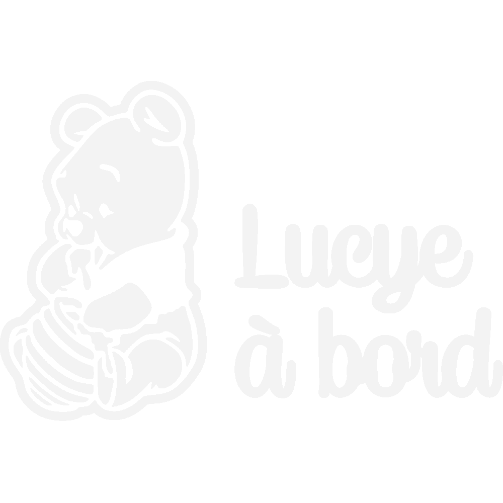 Sticker mural: personnalisation de Lucye  bord - Winnie