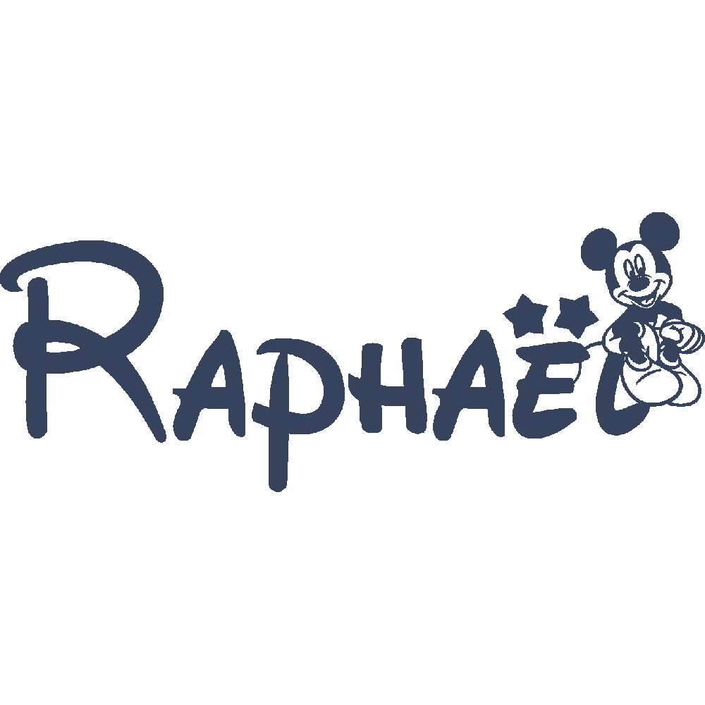 Sticker mural: personnalisation de Raphal Mickey