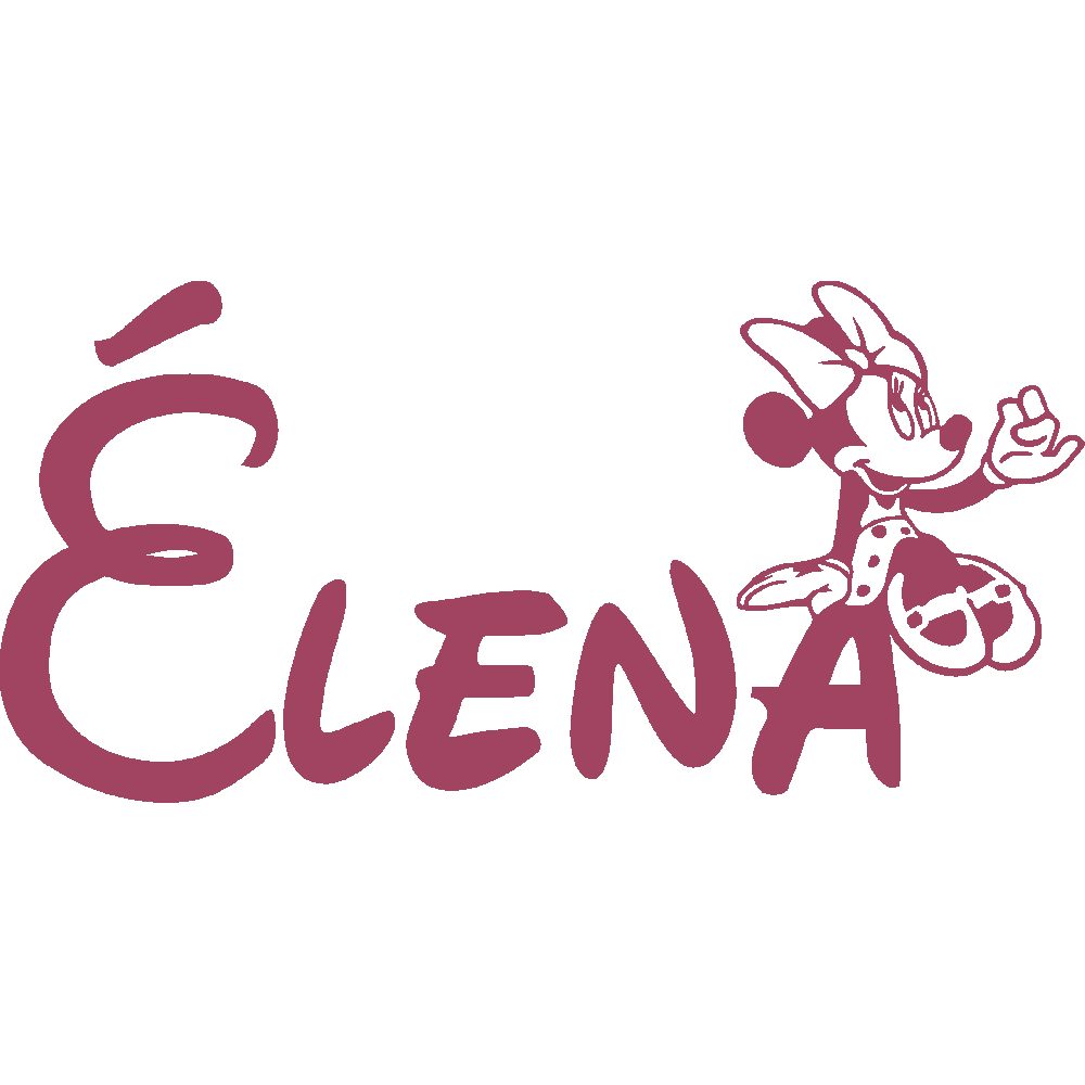 Muur sticker: aanpassing van Elena Minnie